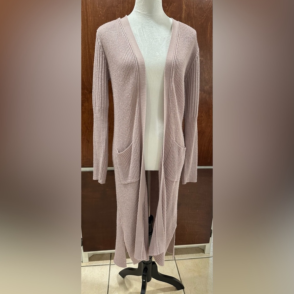 Women's Longline Cardigan Sweater - Taupe